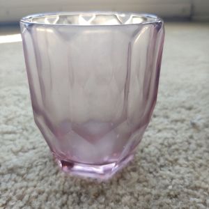 Pink Frosty Candle Holder